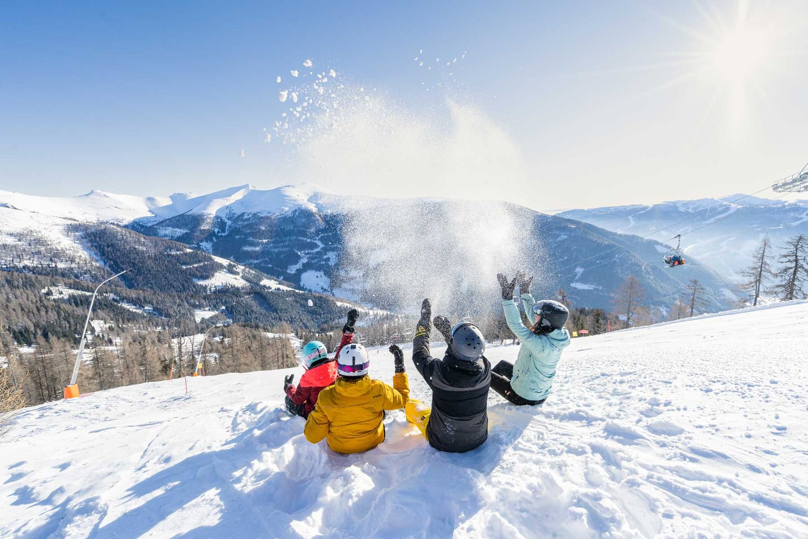 Natur Erlebnisse in Kärnten 1 klein Skifahren Familie Bad Kleinkirchheim Winter ©Mathias Pragant MBN Tourismus - Pension Linder • 4* in Seeboden am Millstätter See • Kärnten